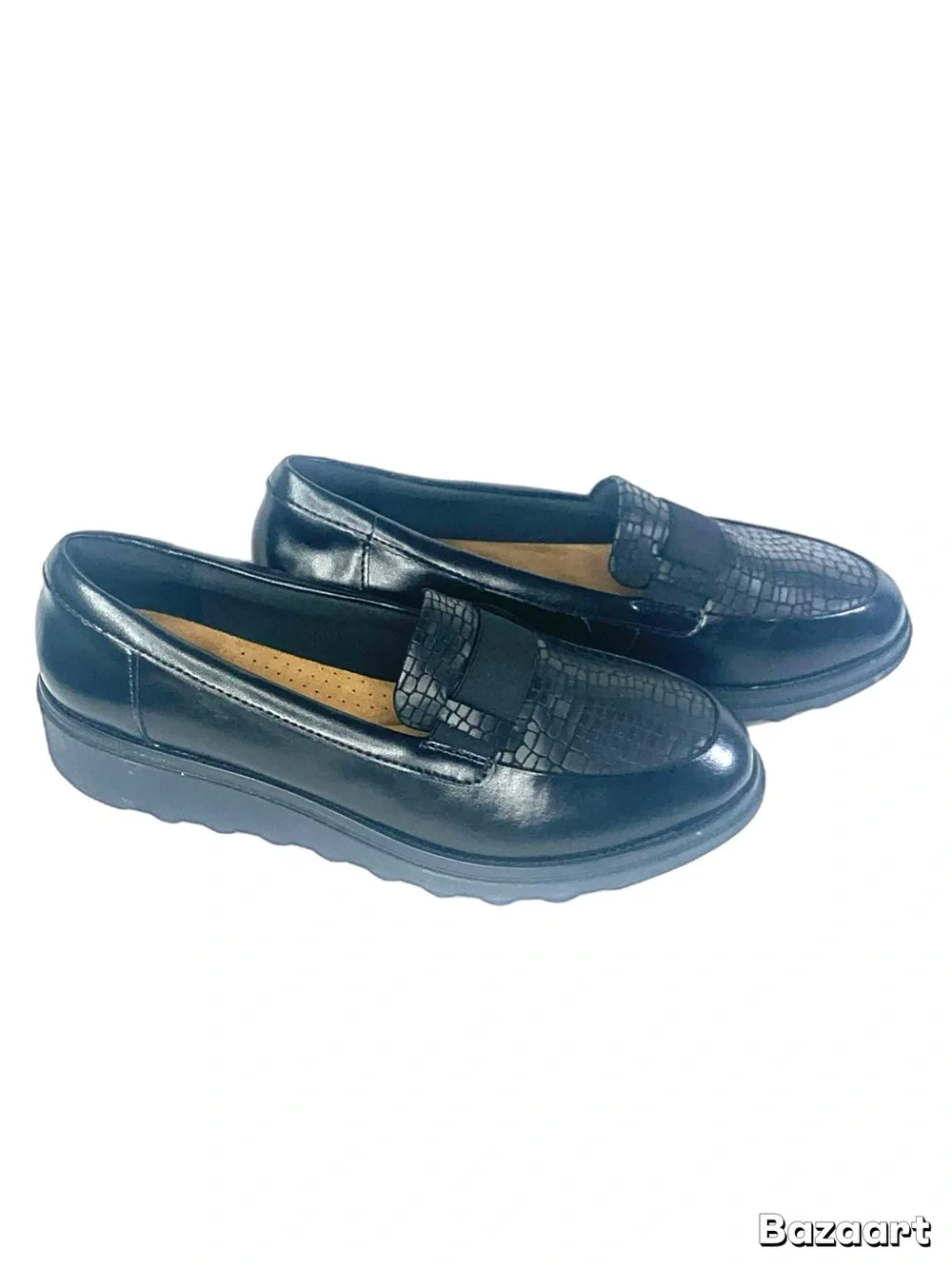 Clarks Black Women's Black Loafer Ultimate Comfort Sz 9.5 W